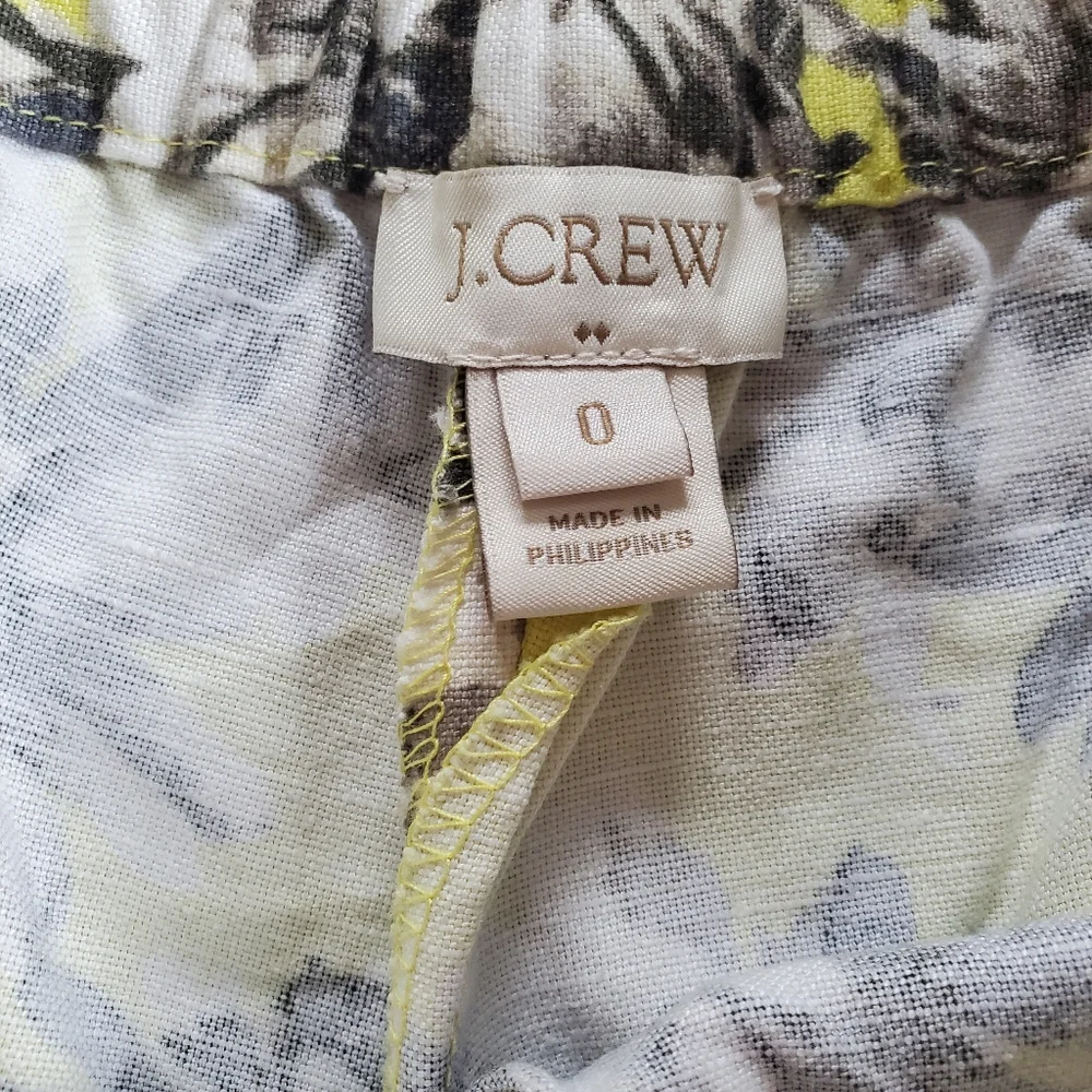 J.Crew floral linen shorts